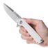 ANV Knives Z100 BB - Sleipner Stonewash - G10 kääntöveitsi, valkoinen
