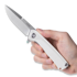 Coltello pieghevole ANV Knives Z100 BB - Sleipner Stonewash - G10, bianco