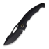 Artisan Cutlery Xcellerator sulankstomas peilis, Black PVD, Black Micarta
