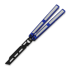 Тренировочный балисонг Balisong Flipping BionicOSi Blue Aluminum/White G-10