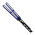Balisong Flipping BionicOSi Blue Aluminum/White G-10 balisong trainer