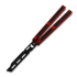 Balisong Flipping BionicOSi Red Aluminum/Black G-10 balisong trainer