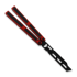 Balisong Flipping BionicOSi Red Aluminum/Black G-10 perhosveitsi harjoitteluun