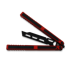 Balisong Flipping BionicOSi Red Aluminum/Black G-10 perhosveitsi harjoitteluun