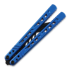Balisong Flipping Polaris Nebula Blue perhosveitsi harjoitteluun
