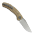 Bastards Knives Vega sulankstomas peilis, Brown Canvas Micarta