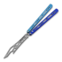 BBbarfly Barracuda Milled balisong trainer, Light Blue And Dark Blue