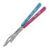 Coltello a farfalla per allenamento BBbarfly Barracuda Milled, Pink And Light Blue