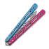 Coltello a farfalla per allenamento BBbarfly Barracuda Milled, Pink And Light Blue