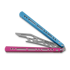 Coltello a farfalla per allenamento BBbarfly Barracuda Milled, Pink And Light Blue