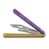 Тренировочный балисонг BBbarfly Barracuda Milled, Purple And Gold