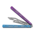 BBbarfly Barracuda Milled balisong trainer, Purple And Light Blue