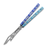 BBbarfly Barracuda V2 balisong trainer, Light Blue And Dark Blue