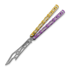 Coltello a farfalla per allenamento BBbarfly Barracuda V2, Purple And Gold