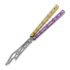 Balisong trainer BBbarfly Barracuda V2, Purple And Gold