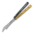 Couteau papillon d'entraînement BBbarfly HS Talon Style opener V2, Black And Gold