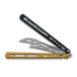 Navaja mariposa de entrenamiento BBbarfly HS Talon Style opener V2, Black And Gold