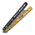 Navaja mariposa de entrenamiento BBbarfly HS Talon Style opener V2, Black And Gold