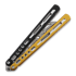 Couteau papillon d'entraînement BBbarfly HS Talon Style opener V2, Black And Gold