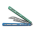 Balisong trainer BBbarfly HS Talon Style opener V2, Blue And Green