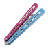 Тренировочный балисонг BBbarfly HS Talon Style Opener ZX-1, Blue And Pink