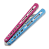 Balisong trainer BBbarfly HS Talon Style Opener ZX-1, Blue And Pink