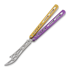 Balisong trainer BBbarfly HS Talon Style Opener ZX-1, Purple And Gold