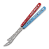 Navaja mariposa de entrenamiento BBbarfly HS Talon Style Opener ZX-1, Red And Blue