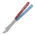 Balisong trainer BBbarfly HS Talon Style Opener ZX-1, Red And Blue