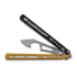 BBbarfly KS Knife Style opener V2 perhosveitsi harjoitteluun, Black And Gold