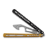 Balisong trainer BBbarfly KS Knife Style opener V2, Black And Gold