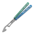 Тренировочный балисонг BBbarfly KS Knife Style opener V2, Blue And Green