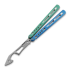 Balisong trainer BBbarfly KS Knife Style opener V2, Blue And Green