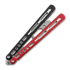 BBbarfly KS Knife Style opener V2 perhosveitsi harjoitteluun, Red And Black