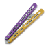 Balisong trainer BBbarfly KS Knife Style Opener ZX-1, Purple And Gold