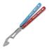 Balisong trainer BBbarfly KS Knife Style Opener ZX-1, Red And Blue