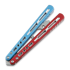 Balisong trainer BBbarfly KS Knife Style Opener ZX-1, Red And Blue