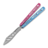 Navaja mariposa de entrenamiento BBbarfly Trainer ZX-1, Blue And Pink