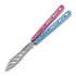 Couteau papillon d'entraînement BBbarfly Trainer ZX-1, Blue And Pink