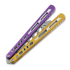 Navaja mariposa de entrenamiento BBbarfly Trainer ZX-1, Purple And Gold
