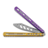 Navaja mariposa de entrenamiento BBbarfly Trainer ZX-1, Purple And Gold