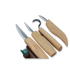 BeaverCraft Set of 4 Knives in gift book-box S09BOOK