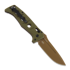 Benchmade Auto Adamas CruWear Flat Earth foldekniv, olivengrønn 2750FE-04