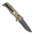 Benchmade Auto Adamas CruWear Grey Cerakote sulankstomas peilis, tan G10, dantytas 2750SGY-3