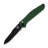Couteau pliant Benchmade Auto Osborne Black Cerakote, green aluminum 9400BK