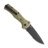 Coltello pieghevole Benchmade Claymore Drop Point, verde, dentatura lama 9070SBK-1