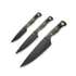 Benchmade Culinary 3 Piece Set kitchen knife set, Black DLC, G10 4000BK-01