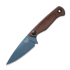 Benchmade Dacian Magnacut Blue Titanium Cerakote knife, brown canvas micarta, leather sheath 203BT-03