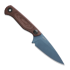 Нож Benchmade Dacian Magnacut Blue Titanium Cerakote, brown canvas micarta, leather sheath 203BT-03