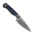 Benchmade Dacian Magnacut Satin 刀, blue denim micarta, leather sheath 203-04
